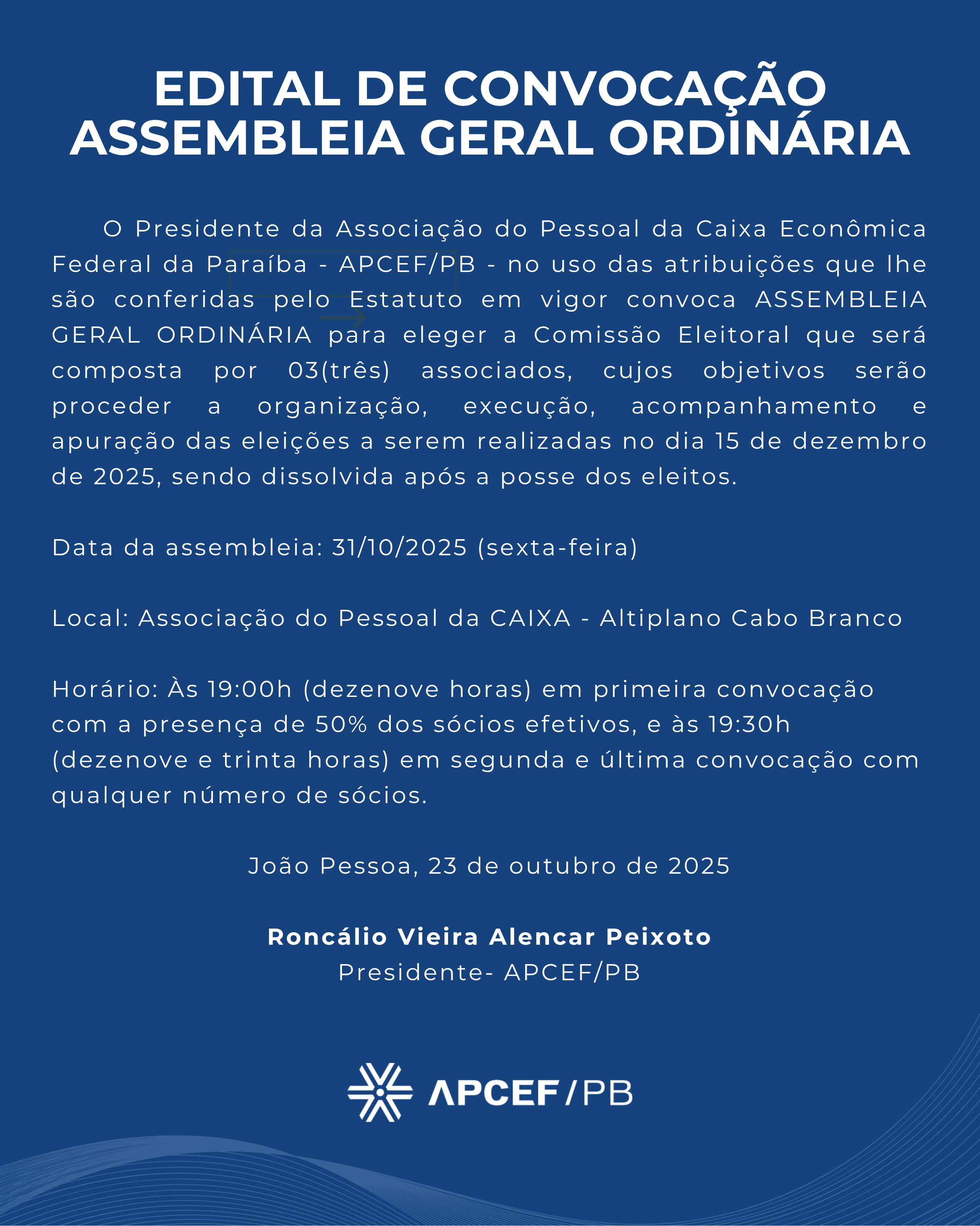 Edital de Convenção